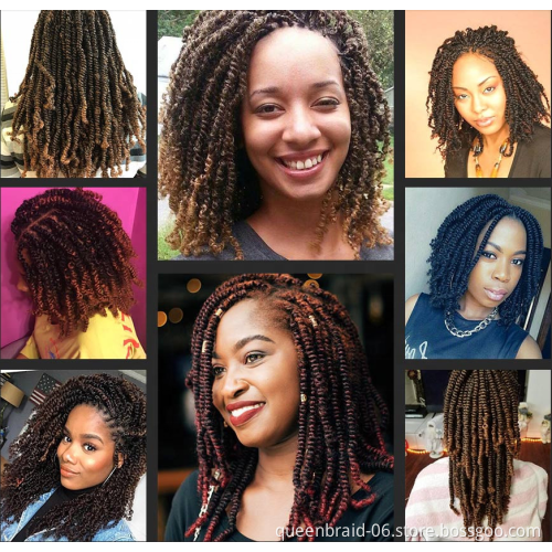 14 Inch 24 Strands/pieces Crotchet Hair Extension Pre-looped Fluffy Braids Bomb Twist Crochet Hair